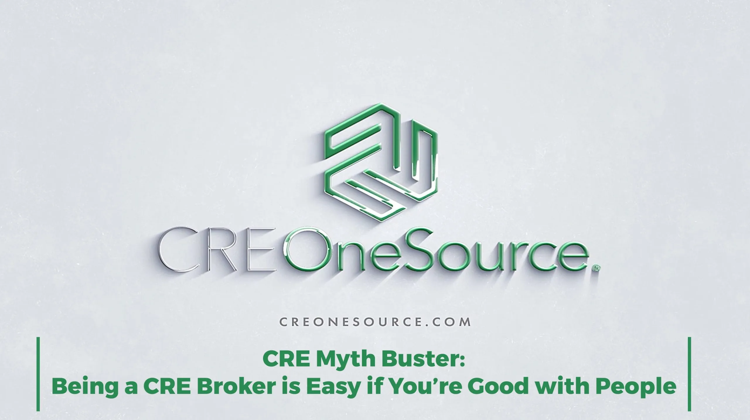 CRE Myth Buster_ Being a CRE Broker is Easy if Youre Good with People _ Full Video