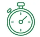 Stopwatch icon representing precision